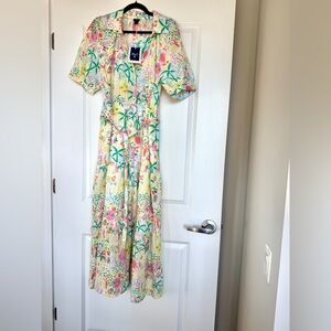 NWT! ROLLER RABBIT x TARGET Women's Vacation Short Sleeve Maxi Dress Size Large